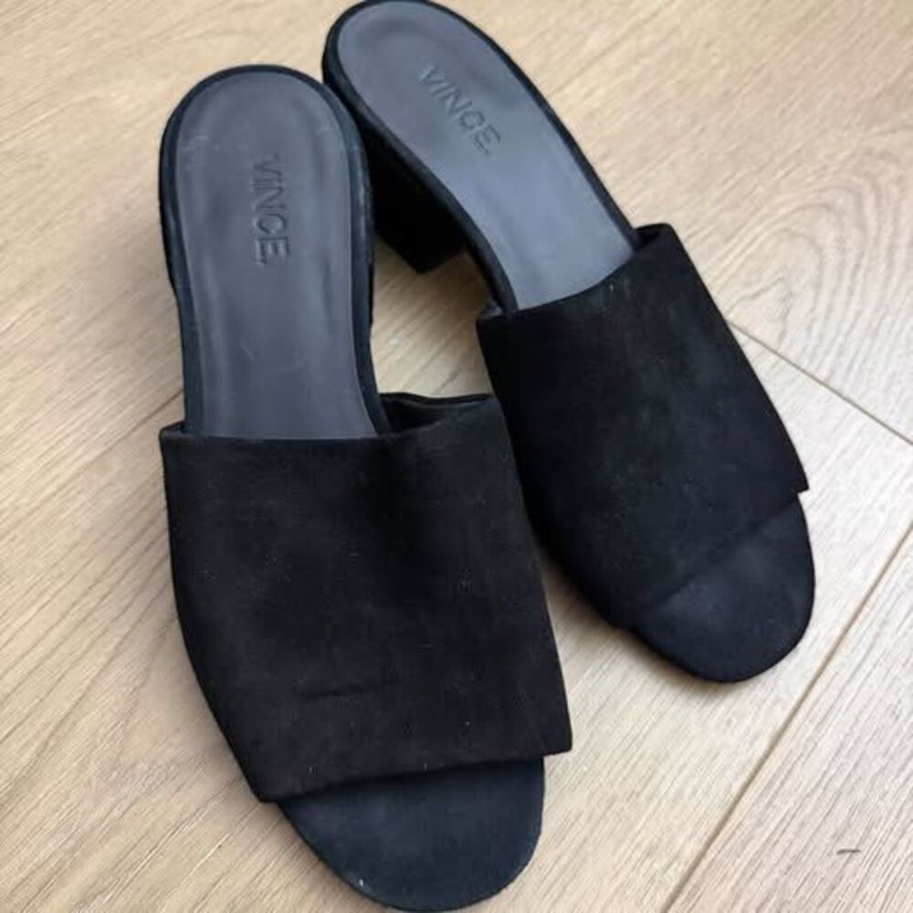 Vince black slipper heels women’s size 6